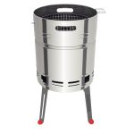 Churrasqueira a Carvão Tramontina TCP 400 em Aço Inox com Bandeja em Aço Esmaltado