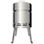 Churrasqueira a Carvão Tramontina TCP 400 em Aço Inox com Bandeja em Aço Esmaltado