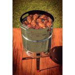 Churrasqueira a Carvão Tramontina TCP 400 em Aço Inox com Bandeja em Aço Esmaltado
