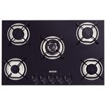 Cooktop a Gás Tramontina em Vidro Temperado Preto com Acendimento Superautomático 5 Queimadores