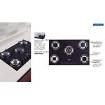 Cooktop a Gás Tramontina em Vidro Temperado Preto com Acendimento Superautomático 5 Queimadores