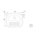 Tanque de Encaixe Tramontina Hera 30 L em Aço Inox Acetinado 50x40 cm