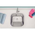 Tanque de Encaixe Tramontina Hera 23 L em Aço Inox Acetinado 40x40 cm