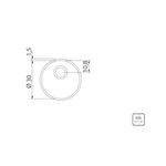 Cuba de Embutir Redonda Tramontina Luna 30 BL em Aço Inox Polido Ø30 cm
