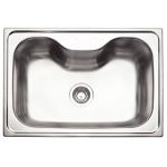 Cuba Sobrepor Tramontina Morgana 60 FX Aço Inox Acetinado com Válvula, Dosador Sabão e Cesta 69x49cm