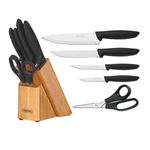 JOGO DE FACAS 6 PCS PLENUS PRETO - SORTIDOS COM LAMINAS ACO