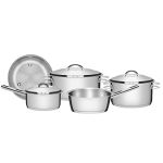 Kit Jogo de Panelas Tramontina Solar 5 Peças 3 Camadas de Alumínio e Aço Inox