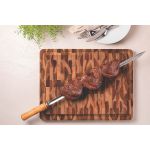Tábua para Churrasco em Madeira Invertida Teca com Acabamento em Óleo Mineral 45x35 cm - Tramontina