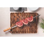 Tábua para Churrasco em Madeira Invertida Teca com Acabamento em Óleo Mineral 45x35 cm - Tramontina