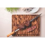 Tábua para Churrasco em Madeira Invertida Teca com Acabamento em Óleo Mineral 45x35 cm - Tramontina
