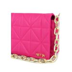 Bolsa Média Alça Dourada Pink 