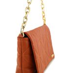 Bolsa Clarice Média Alça Dourada Caramelo