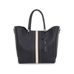 Bolsa Saco Sacola Grande Rebeca Preta com Marfim