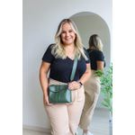 Kit Valentina Grande Preta + Kiarinha pequena Verde Militar