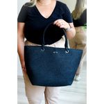 Bolsa de Praia Grande com Necessaire Preta 