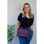 Bolsa Tiracolo Média Luisa Vinho