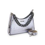  Bolsa Tiracolo Média Ágata Prata Cromada