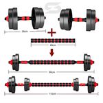 Kit 6 em 1 - Dumbbells, Barras e Kettlebells - Consport