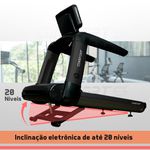 Esteira Profissional CS-350 – Velocidade 24 km/h, Inclinação Automática e Amortecimento | Consport