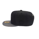 Boné Snapback Rhino Size Glitter Preto e Prata