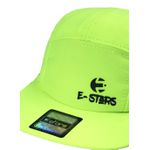 Boné E-STARS 5Panel Amarelo Flúor Proteção UV 50+