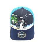 Boné Trucker Rhino Size Beach aba curva azul