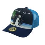 Boné Trucker Rhino Size Beach aba curva azul