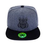 Boné RHINO SIZE Snapback Aba Reta Chumbo e preto