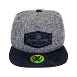 Boné RHINO SIZE Snapback Aba Reta Chumbo e Preto