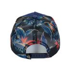 Boné RHINO SIZE Trucker Snapback Aba Curva Jeans e Floral 