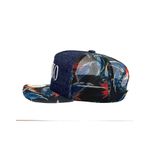 Boné RHINO SIZE Trucker Snapback Aba Curva Jeans e Floral 