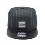 Boné E-STARS 6Panel Snapback Preto Aba Reta