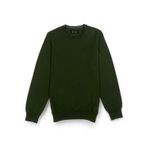 TRICOT CLÁSSICO MASCULINO GOLA CARECA VERDE MUSGO - RHOUKER