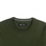 TRICOT CLÁSSICO MASCULINO GOLA CARECA VERDE MUSGO - RHOUKER