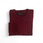 TRICOT MASCULINO TEXTURIZADO ALGODÃO BORDÔ GOLA CARECA - RHOUKER