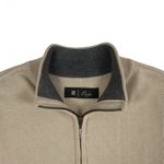 TRICOT CLÁSSICO MASCULINO MEIO ZIPER GOLA ALTA AREIA - RHOUKER
