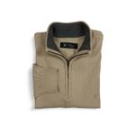 TRICOT CLÁSSICO MASCULINO MEIO ZIPER GOLA ALTA AREIA - RHOUKER