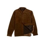 JAQUETA COURO COFFEE ESTILO CAMISA RHOUKER