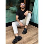 SAPATO MASCULINO LOAFER TRATORADO PRETO - VALÊNCIA BLACK RHOUKER