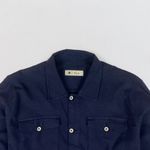 CAMISA OVERSHIRT RHOUKER LINHO E VISCOSE AZUL MARINHO