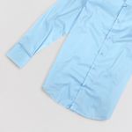 CAMISA COLARINHO ITALIANO CLASSICA SLIM FIT 100% ALGODÃO AZUL CLARO RHOUKER