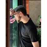 Camiseta Tricot Leve Clássica Preta