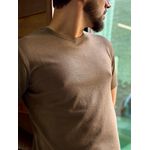 Camiseta Tricot Leve Clássica Ocre