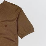 Camiseta Tricot Leve Clássica Ocre