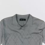 POLO TRICOT LEVE JAQUARD CINZA