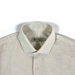CAMISA LINHO|ALGODÃO RHOUKER MC CONFORT OFF-WHITE