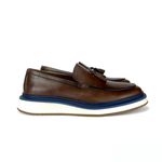 SAPATO COURO MASCULINO LOAFER BROWN - OSLO TASSEL RHOUKER