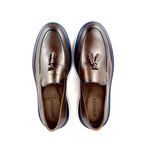 SAPATO COURO MASCULINO LOAFER BROWN - OSLO TASSEL RHOUKER