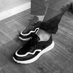 TÊNIS COURO CASUAL RECORTES- FORCE BLACK RHOUKER