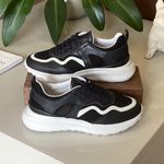 TÊNIS COURO CASUAL RECORTES- FORCE BLACK RHOUKER